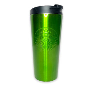 Starbucks Green Stainless Steal Tumbler with Embossed Siren Logo 16 fl oz